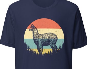 Llama Shirt, Vintage retro llama shirt, llama gifts, gift for llama lovers, Unisex shirt