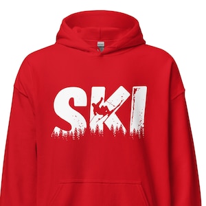 Ski Hoodie, skiing hoodie, Gifts for Skier, winter vacation shirts, ski lover gift, skiing trip shirt, unisex hoodie,