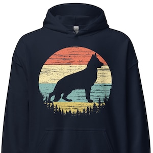 German Shepherd Hoodie, retro vintage hoodie, German shepherd gifts, gift for dog owner, unisex hoodie