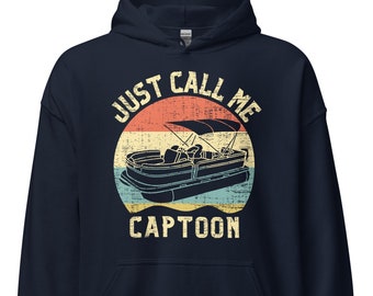 Pontoon captain hoodie, pontoon long sleeve t shirt with hood, Boat hoodie, pontoon gifts, Gift for husband, boat owner gift, pontoon boat