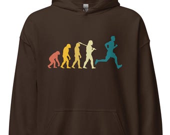 Running Hoodie runner evolution marathon unisex hoodie