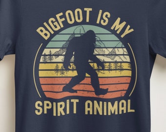 sasquatch shirt, Bigfoot Is My Spirit Animal shirt, funny bigfoot tshirts, outdoor shirt, camping shirt