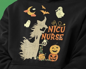 Nicu Nurse Halloween Hoodie, nicu nurse gift, neonatal intensive care, Halloween hospital party, nicu nursing shirts, gift for nicu nurse