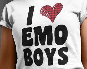 I Love Emo Boys T-Shirt: Soft Cotton Blend