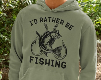 Sudadera con capucha de pesca, Prefiero ser sudadera con capucha de pescador, sudadera con capucha de pescador, regalo para los amantes de la pesca
