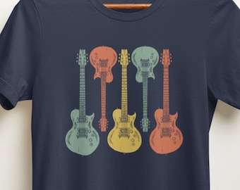 Gitaarshirt, cadeau voor gitarist, muziekshirt, muziekliefhebber shirt, cadeau voor gitarist, unisex shirt