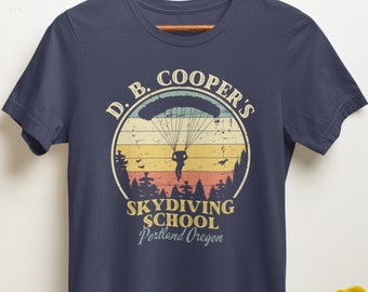 DB Cooper Paracaidismo Camiseta escolar DB cooper camiseta Unisex