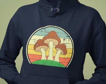 Retro Mushroom Graphic Hoodie, Mycology Gift