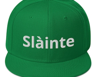 Slàinte Snapback Hat, st Patricks day hat, st Paddys day hat, Irish hat, shamrock hat, drinking hats