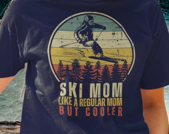 Woman ski shirt, Ski mom shirt, gift for ski lovers, woman skier, skier girl, gift for woman shirt