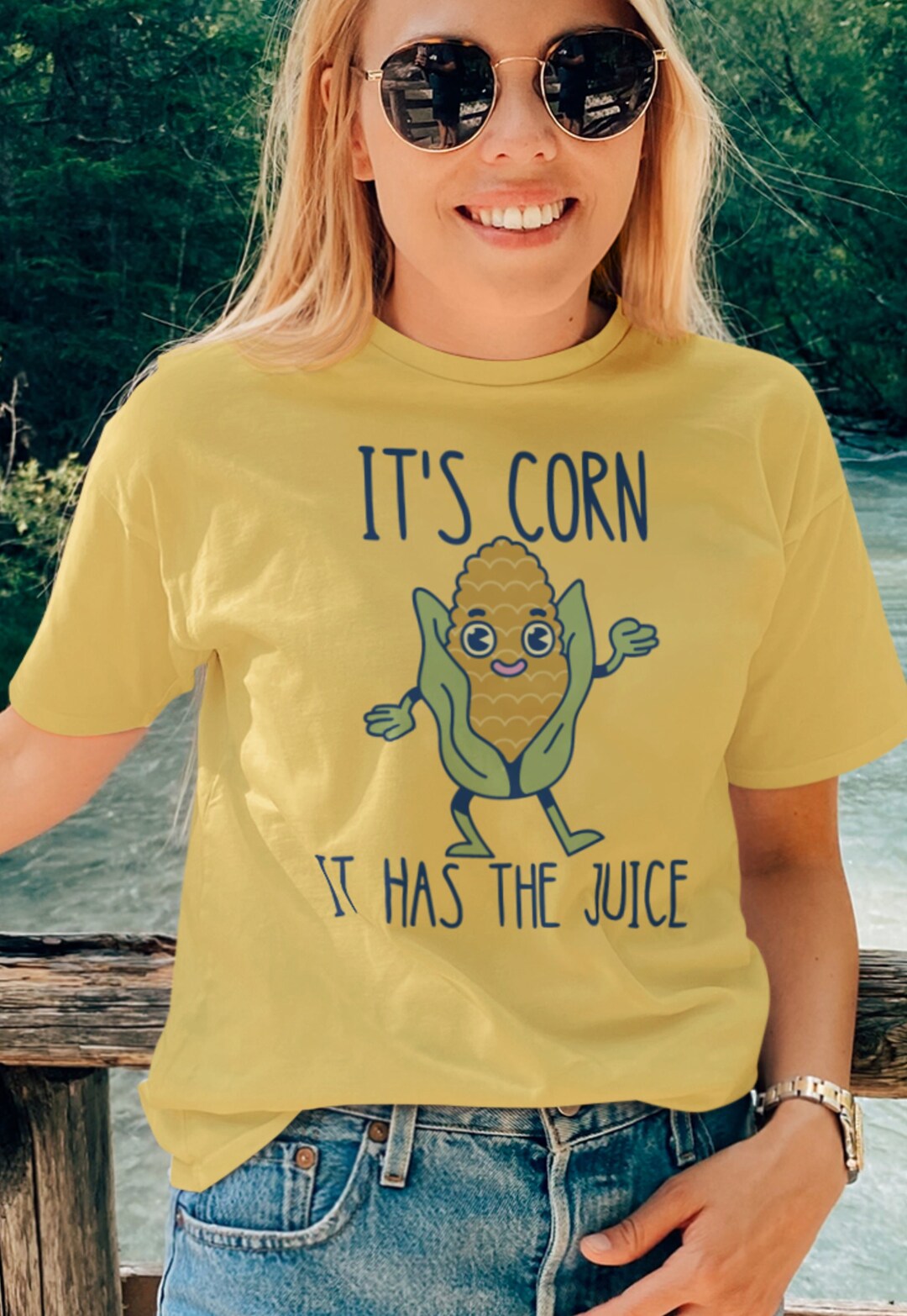 Its Corn It Has the Juice Shirt Corn Shirt Trendy Viral Etsy