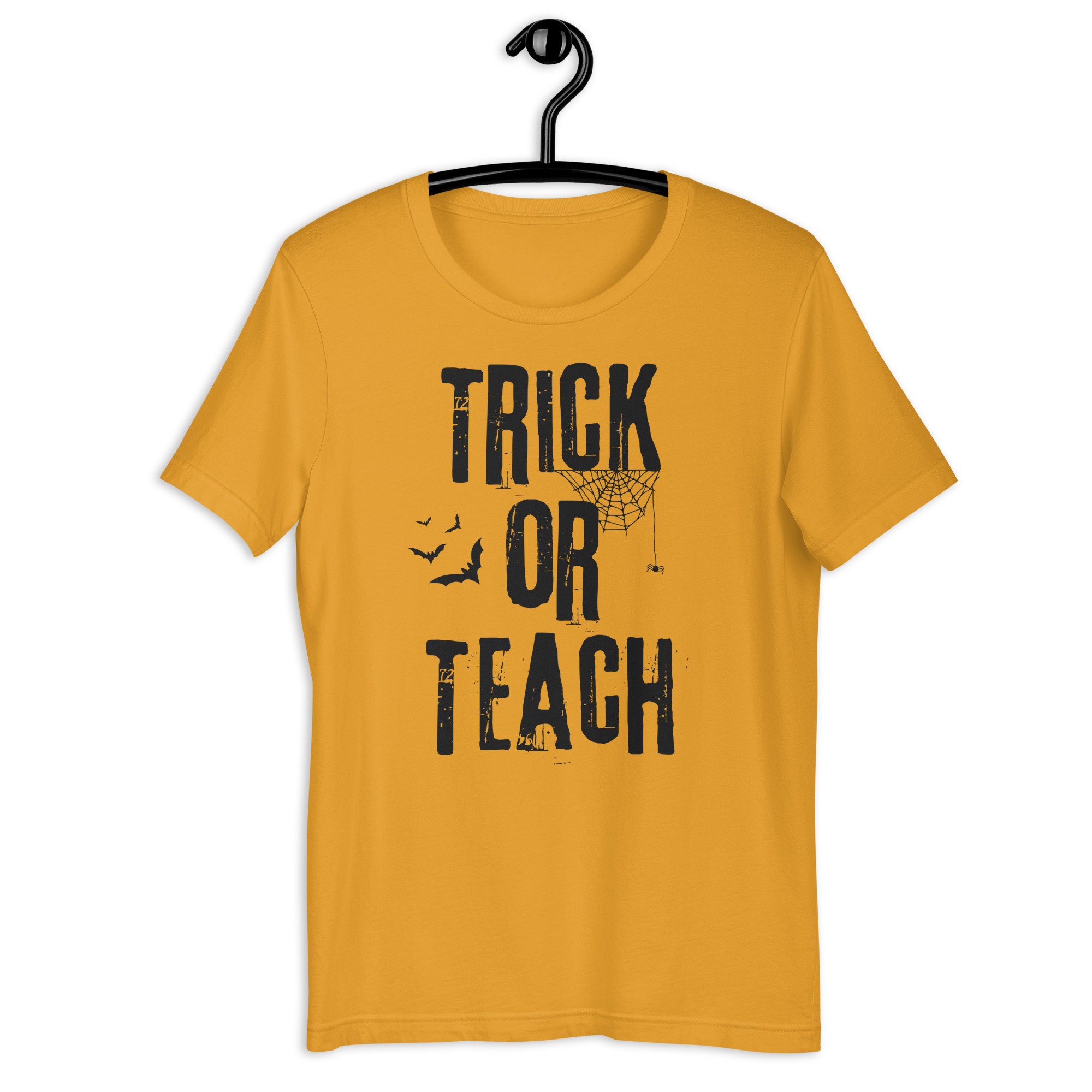 Discover Trick or teach shirt, Halloween teacher shirt, funny Halloween shirt for teacher, unisex shirt, Halloween orange shirt