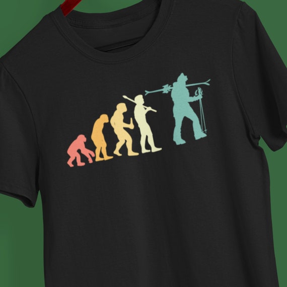 Ski T-Shirt For Skiers And Ski Lover Shirt Skiing Evolution Ski T-Shirt For Skiers And Ski Lover Shirt Skiing Evolution