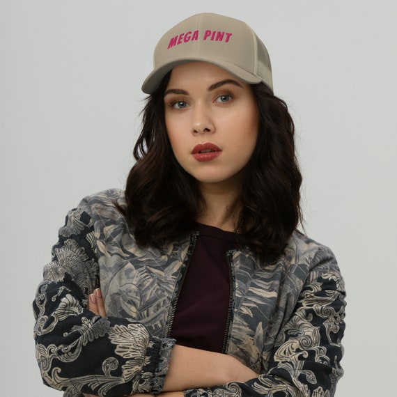 Mega Pint Hat, Trucker Cap, Happy Hour Anytime, Funny Saying Hat
