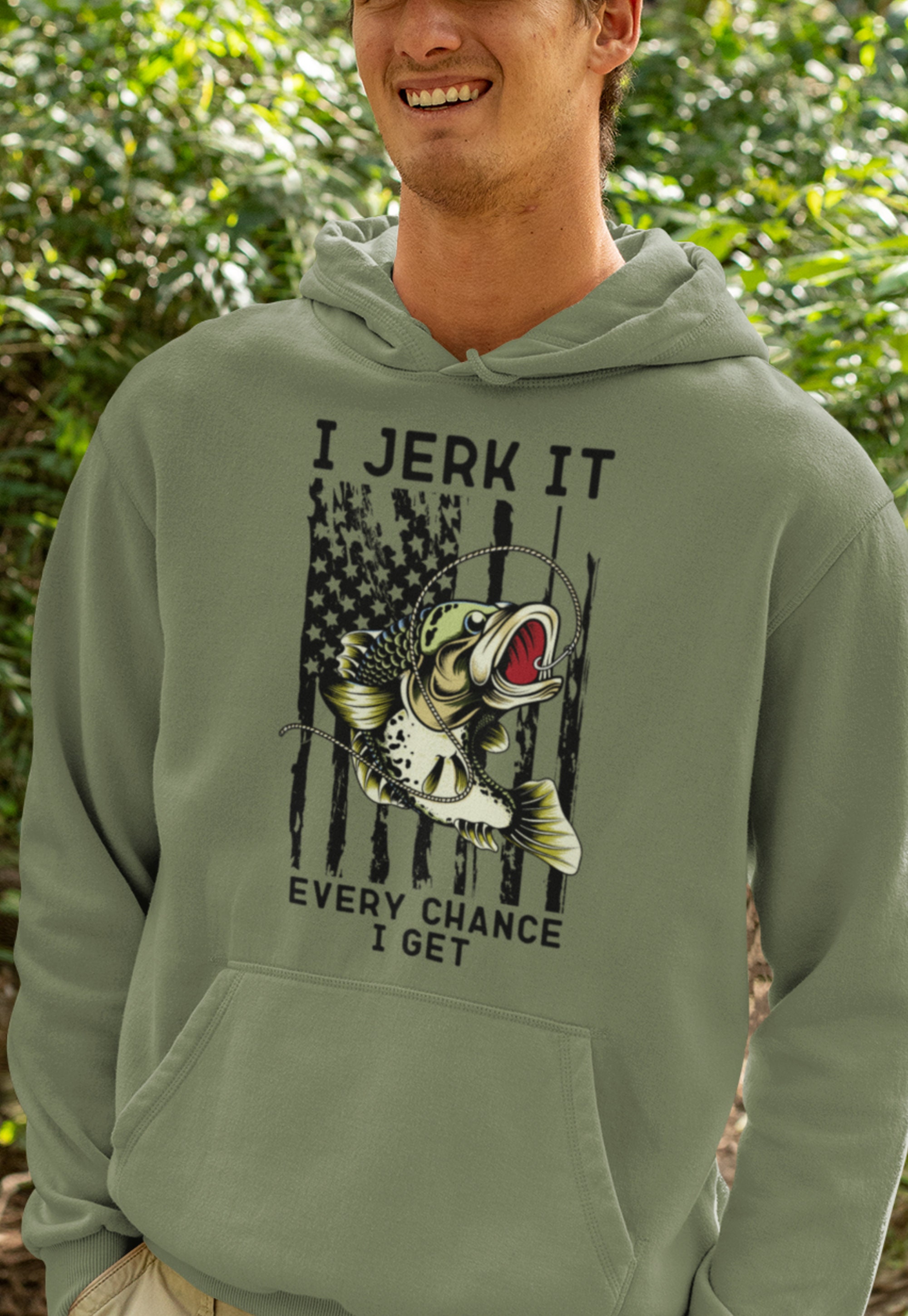 I Jerk It Every Chance I Get Hoodie, Funny Fishing Hoodie, Fishing