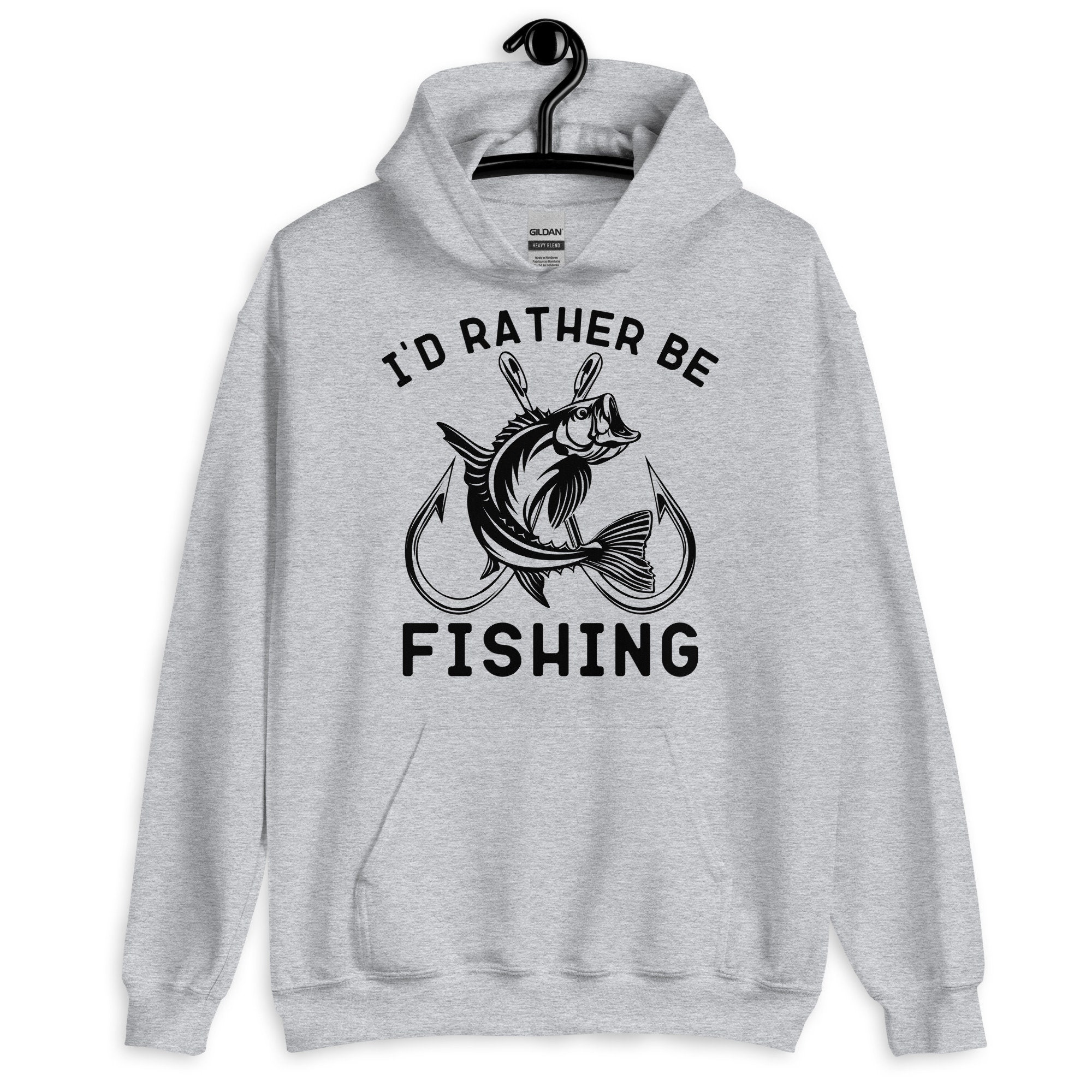 Fishing hoodie, I'd Rather Be Fishing Hoodie, fisherman hoodie, gift for fishing man, gift for fishing lovers