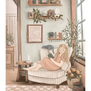 Spring Reading Nook - 8x10” Giclee Print