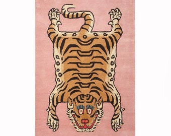 Authentic Tibetan Tiger Rug Carpet - Rectangle Shape - 2ftx3ft