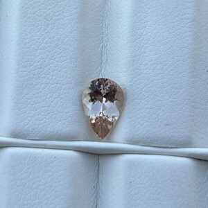 Peach Morganite Pear Cut Stone: June Birthstone, 1.25 ct (9x6x3.8mm)