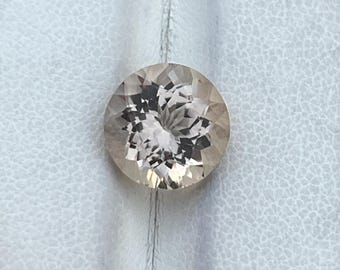 Echte natuurlijke keizerlijke topaas, 3,95 karaat / lus schoon / perzik / ronde vorm.