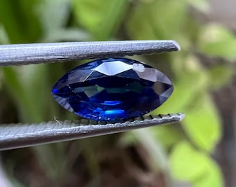 Natural Marquise Blue Sapphire 0.95 Carat Gemstone (8.1x4.2x3.6mm)
