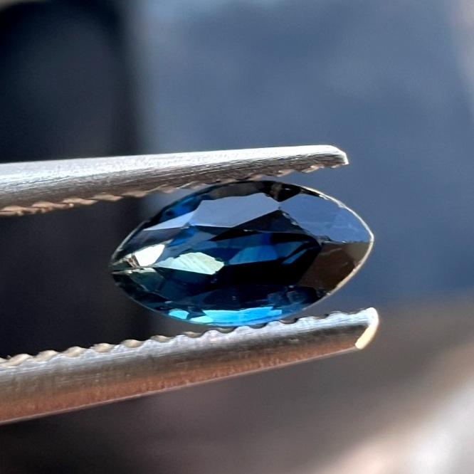 Royal Blue Marquise Sapphire: 0.30 Carat Gemstone