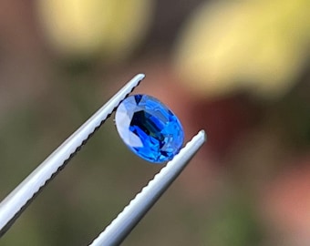 Oval Blue Sapphire Gemstone: 0.45 Carat Loose Gem