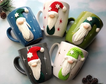 Christmas Gnome mug, mug with gnomes, custom chritmas mug, Christmas Stocking Stuffer, christmas mug gift for kids, kids hot chocolate mug