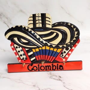 Colombian Hat Key Holder: Latin Home Decor, Souvenir Gift