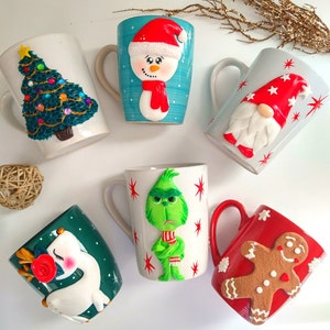 Personalized christmas mugs, kids christmas mug, holiday mugs, cute christmas mug, Funny Christmas Gift, winter mug, gingerbread mug