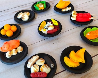 colombian street food Handmade magnets  for dollhouse ,  colombian craftsmanship Typical food Magnet, miniature Colombian food  gift