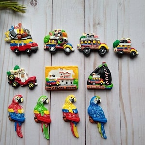 Aimants de réfrigérateur de la Colombie, décoration d'art colombienne pour le cadeau de maman colombienne, souvenir de la Colombie et décoration à la maison, cadeau latino pour le patrimoine hispanique