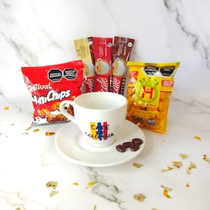 Coffret cadeau café colombien, gifs de collations colombiennes, panier de tasses colombien, amateur de café colombien, tasse à expresso colombienne, cadeau pour colombien