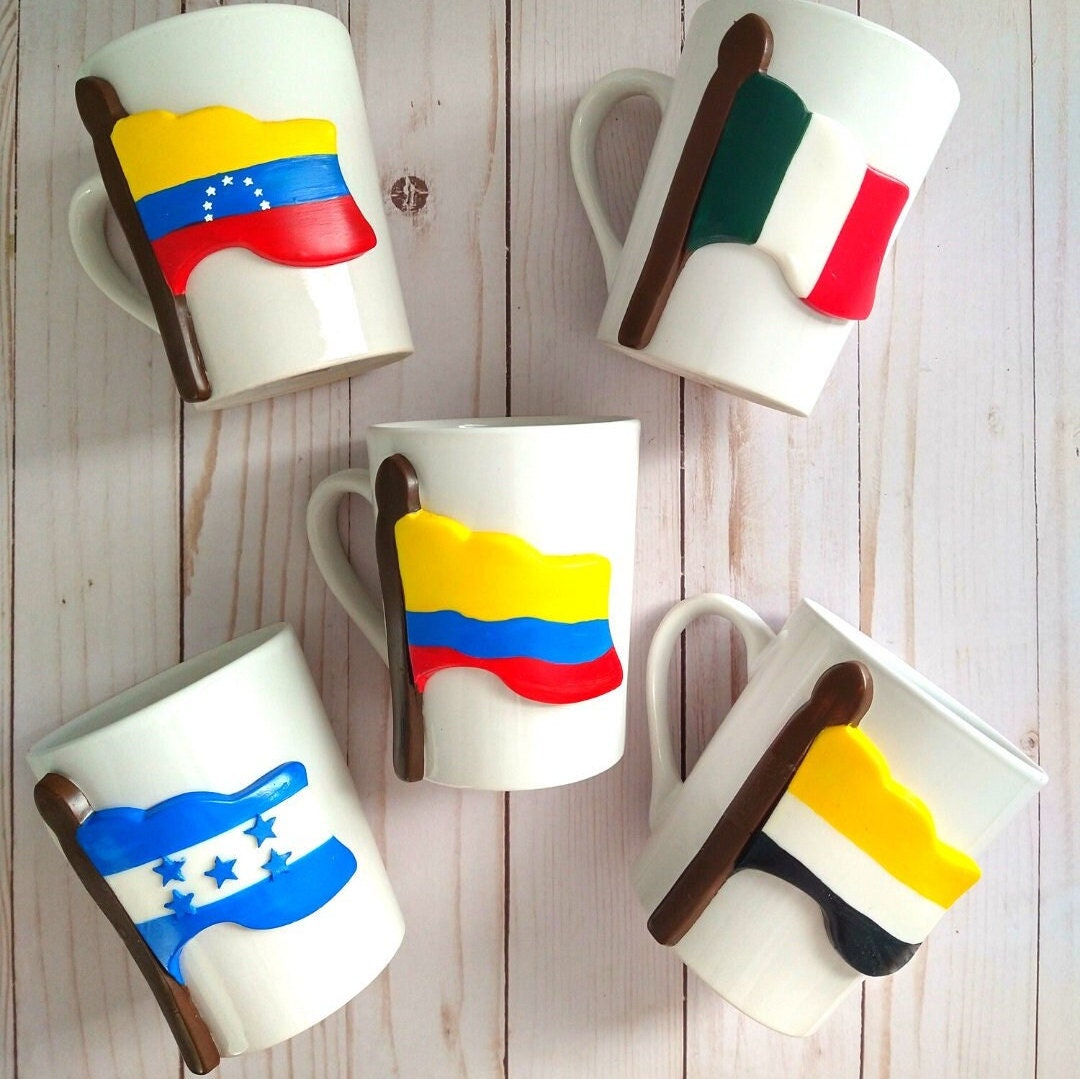 Flag mug gift for hispanic friend,Personalized  Mug, hispanic heritage, Latin art, hispanic  lovers, gifts for adoption, long distance mug