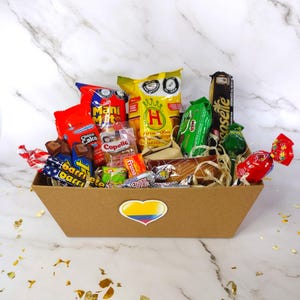 Boîte cadeau colombienne de bonbons, cadeau colombien de jour de Noël, panier colombien de collations, anniversaire d'un ami colombien, cadeau colombien de Saint Valentin
