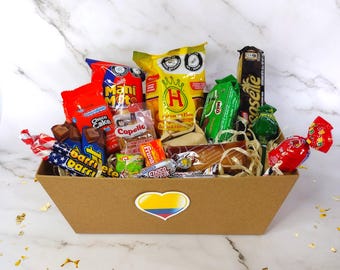 Caja de dulces colombianos, regalo de Navidad colombiano, canasta