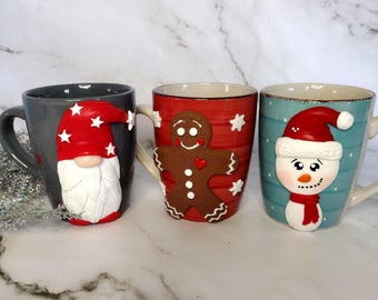 Personalized christmas mugs, kids christmas mug, holiday mugs, cute christmas mug, Funny Christmas Gift, winter mug, gingerbread mug