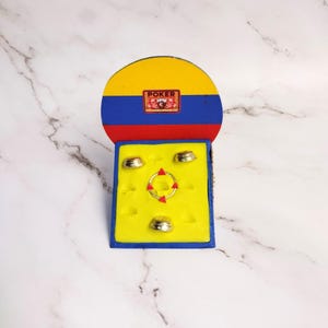 Mini Tejo Colombiano Jogo, Lembrança Colombiana Artesanal, Decoração de Mesa Divertida, Presente de Orgulho Colombiano, Brinquedo Latino-Americano Autêntico