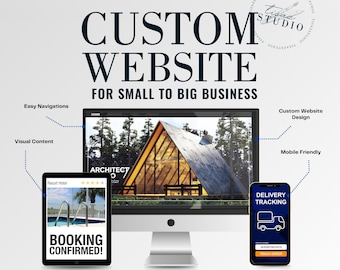 DISEÑO DE SITIO WEB PERSONALIZADO / Revisiones ilimitadas / Diseño UI UX / Comercio electrónico Minimalista Moderno Sofisticado