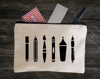 Makeup bag/Pencil Pouch - School Supplies
