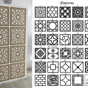 Wooden Overlay (1pcs) for KALLAX 33x33cm IKEA furniture overlay, 187 COLORS! 30+ patterns (or custom), ready to apply