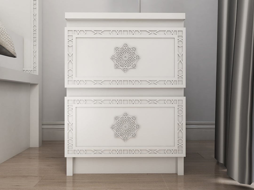 Wooden Overlays Ready to Apply Ikea Kit, Set of 2 for Malm 2 Drawers 40x50cm IKEA Furniture