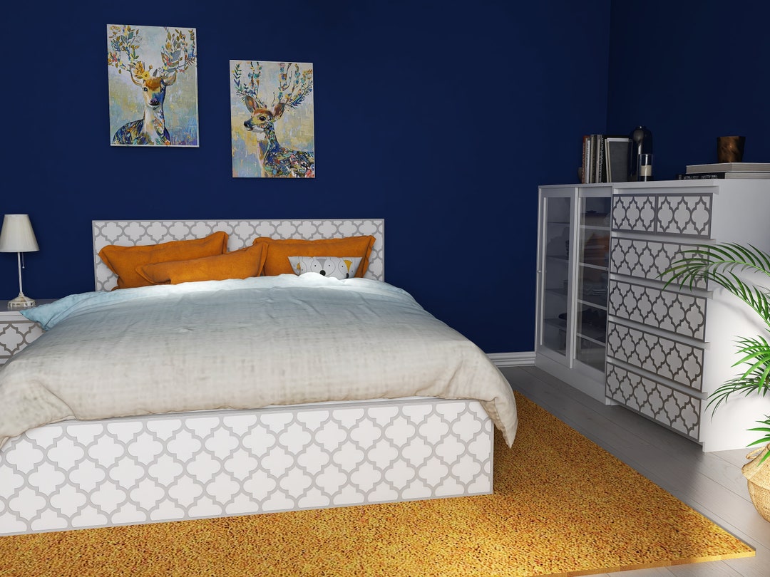 Wooden Overlays Ready to Apply - Kit for Malm Bed - 160x200cm IKEA ...