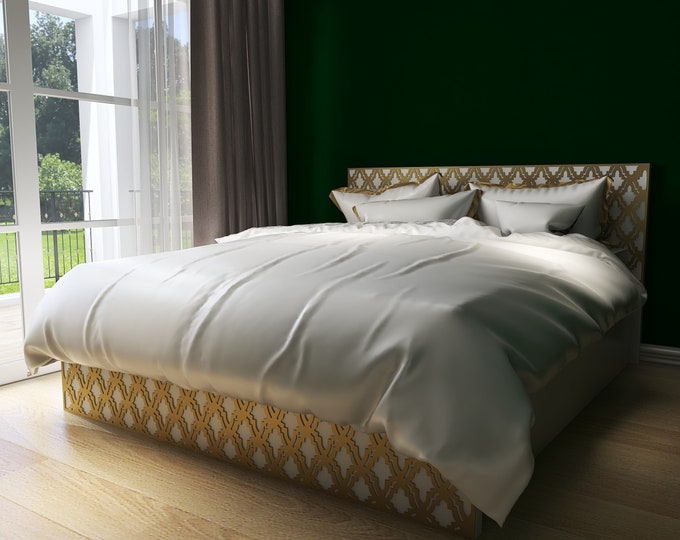 Wooden Overlays Ready to Apply - Kit for Malm Bed - 160x200cm IKEA ...