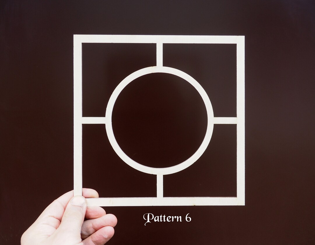 Square Shape Overlay PATTERN 6. Square Wooden Overlay in One of 187 COLOR, Ready to Apply ...