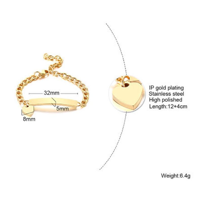 Custom Baby Name Bracelet, Silver Gold Bracelet Engraved Baby Name