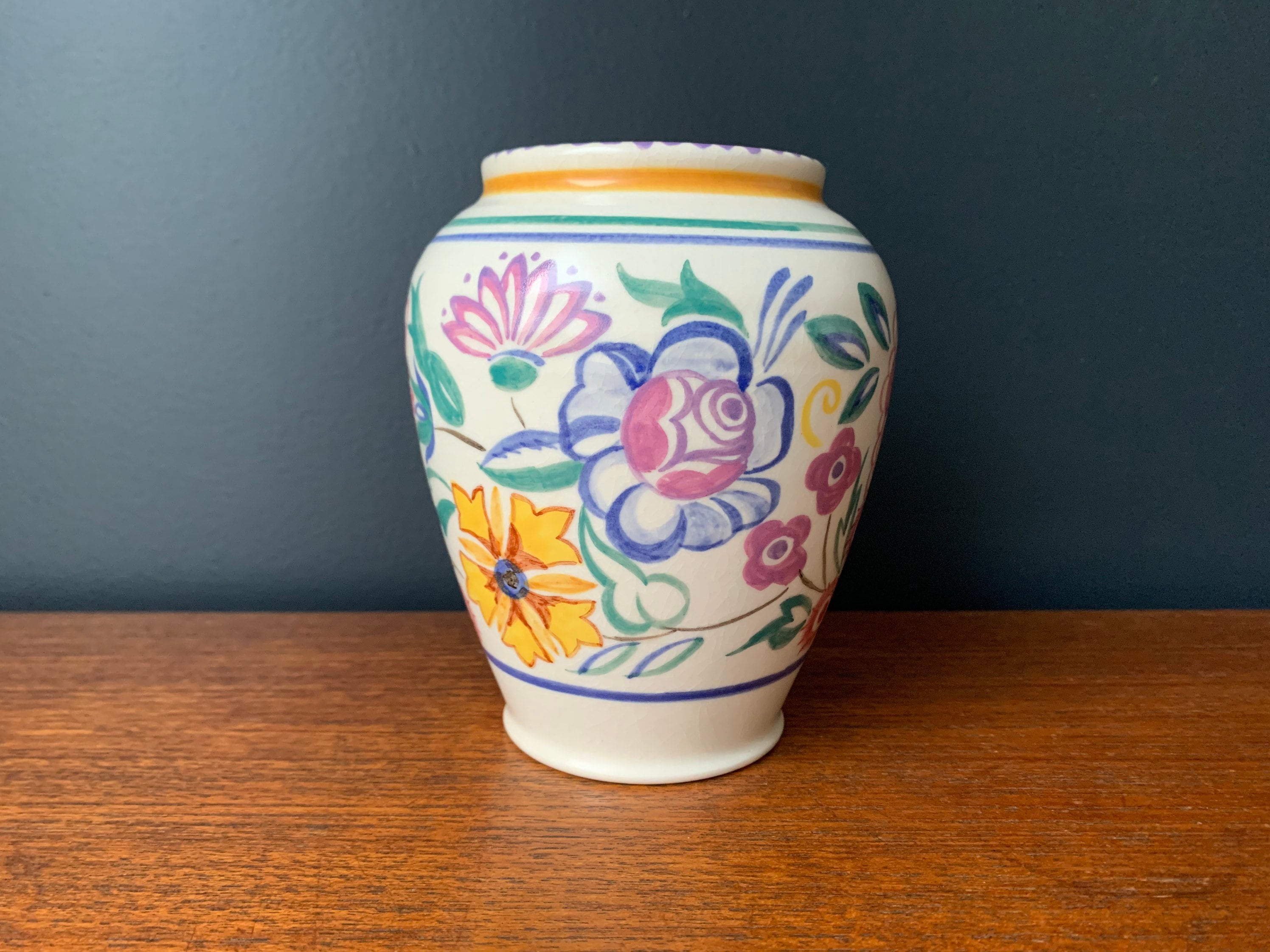 Vintage Poole Pottery Vase Designed by Truda Carter Etsy