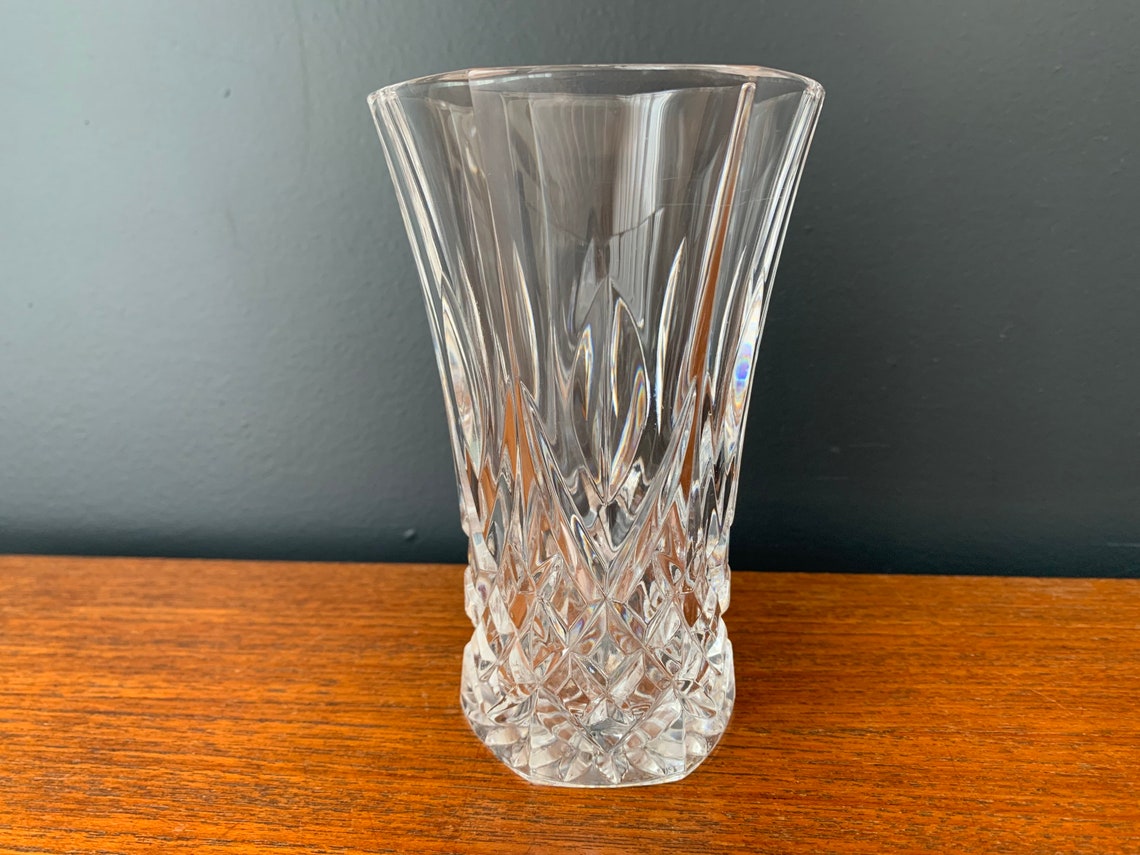 1970s Small Lead Crystal Vase Ref.694 Etsy