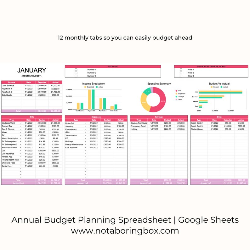 yearly budget planner yearly budget planner