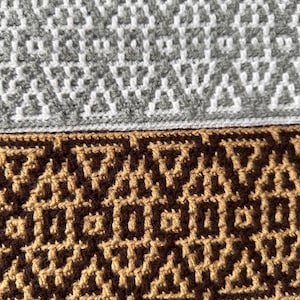 Mosaic Crochet Blanket PDF Pattern: Modern Overlay Design (Written Chart)